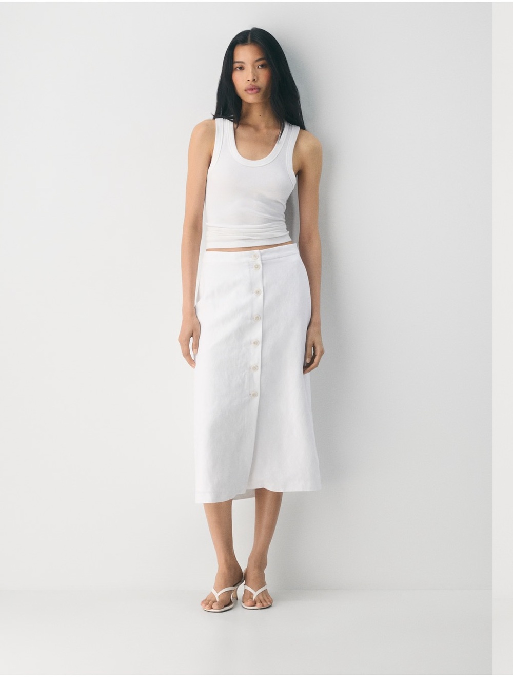 Aritzia Agnes Linen Skirt Size 2, 4 NWT